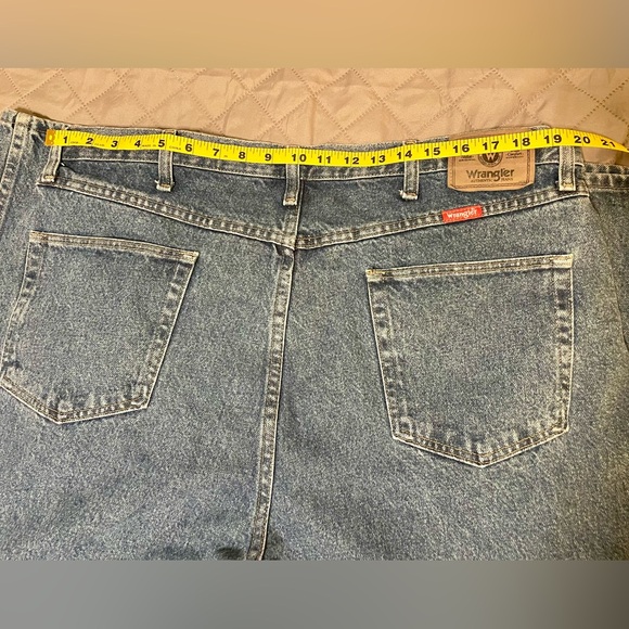 Men's Wrangler Regular Fit Jeans 40 X 32 Blue Denim Pants Straight Western - Picture 7 of 9